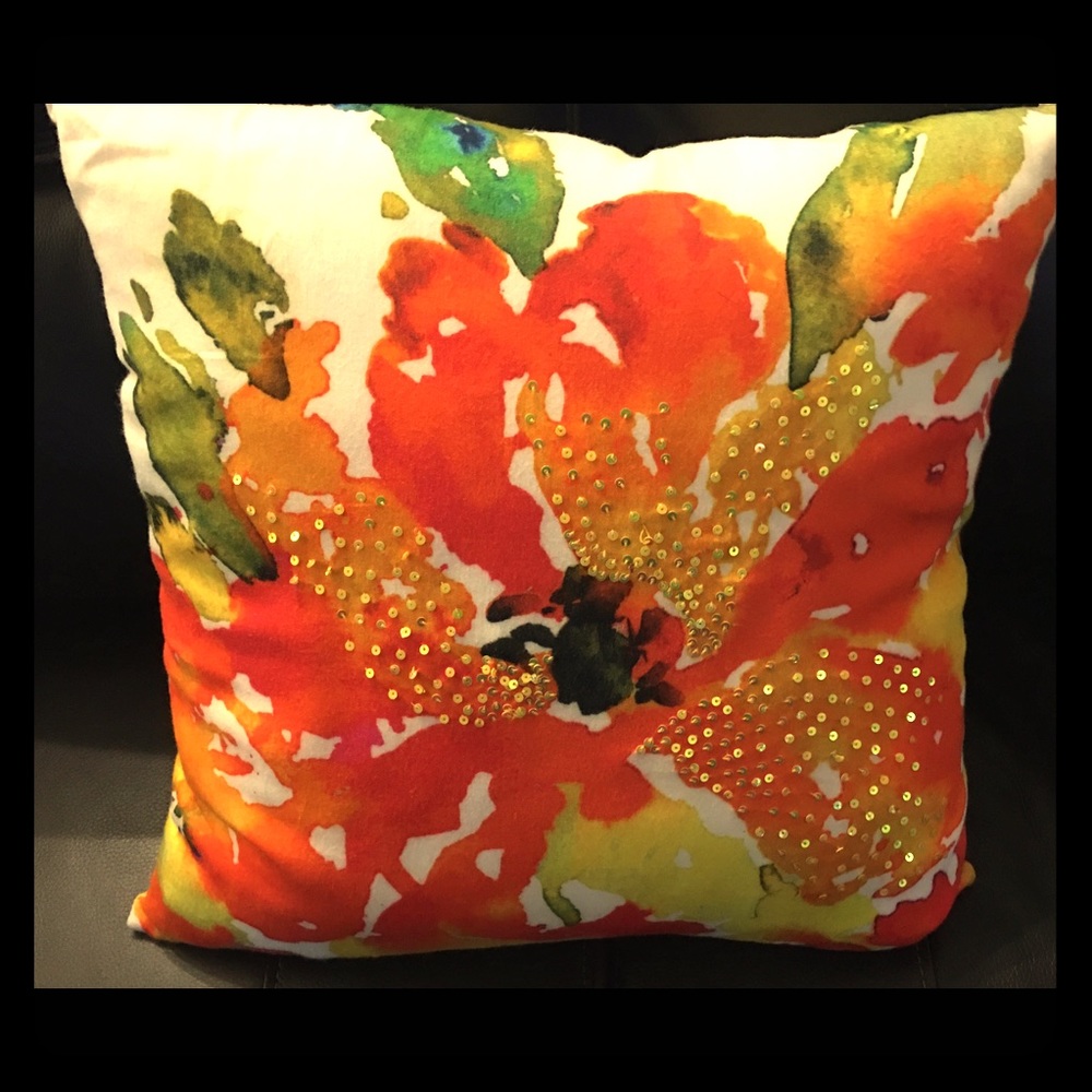 Bright Orange Decorative Pillow